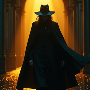 Dark Cinematic — Mysterious Figure Beneath A Wide-brimmed Hat Cinematic #0307 (Seedream)