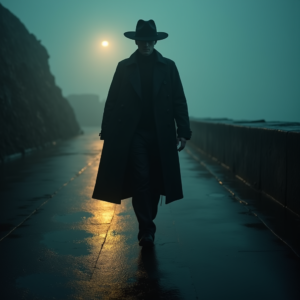 Dark Cinematic — Mysterious Figure Beneath A Wide-brimmed Hat Cinematic #0325 (Gemini)