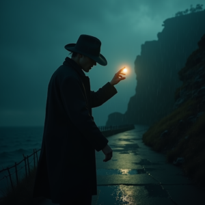 Dark Cinematic — Mysterious Figure Beneath A Wide-brimmed Hat Cinematic #0337 (Gemini)