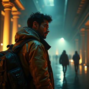 Dark Cinematic — Pilot In A Weathered Flight Jacket Cinematic #0078 (Leonardo)