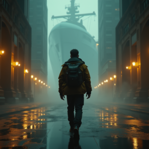 Dark Cinematic — Pilot In A Weathered Flight Jacket Cinematic #0090 (Leonardo)