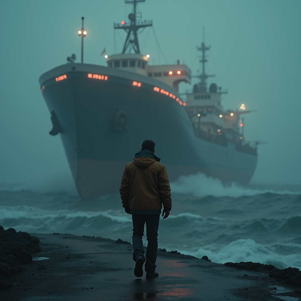 Dark Cinematic — Pilot In A Weathered Flight Jacket Cinematic #0126 (Leonardo)