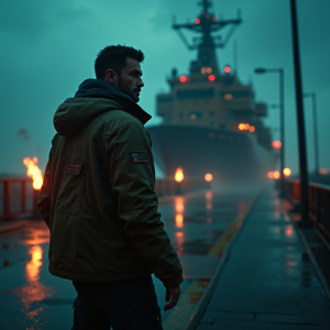 Dark Cinematic — Pilot In A Weathered Flight Jacket Cinematic #0150 (Leonardo)