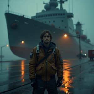 Dark Cinematic — Pilot In A Weathered Flight Jacket Cinematic #0192 (Krea)