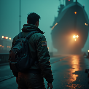 Dark Cinematic — Pilot In A Weathered Flight Jacket Cinematic #0210 (Leonardo)