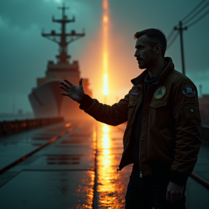 Dark Cinematic — Pilot In A Weathered Flight Jacket Cinematic #0268 (Recraft)