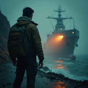 Dark Cinematic — Pilot In A Weathered Flight Jacket Cinematic #0340 (Recraft)
