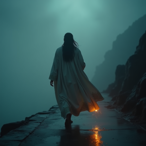 Dark Cinematic — Regal Figure In Flowing Embroidered Robes Cinematic #0326 (ChatGPT)