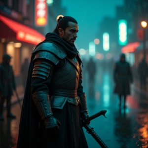 Dark Cinematic — Warrior In Intricately Detailed Armor Catching Cinematic #0008 (Dreamina)