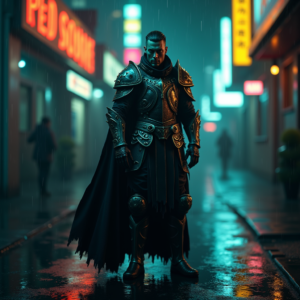 Dark Cinematic — Warrior In Intricately Detailed Armor Catching Cinematic #0020 (Dreamina)