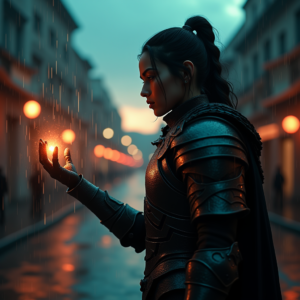 Dark Cinematic — Warrior In Intricately Detailed Armor Catching Cinematic #0062 (ChatGPT)
