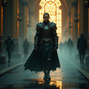 Dark Cinematic — Warrior In Intricately Detailed Armor Catching Cinematic #0086 (ChatGPT)