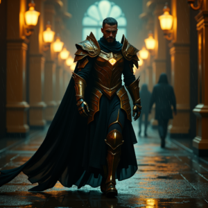 Dark Cinematic — Warrior In Intricately Detailed Armor Catching Cinematic #0098 (ChatGPT)