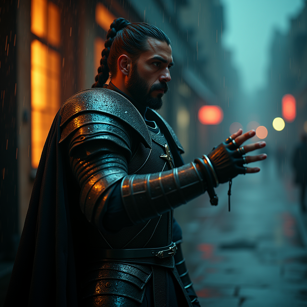Dark Cinematic — Warrior In Intricately Detailed Armor Catching Cinematic #0206 (ChatGPT)