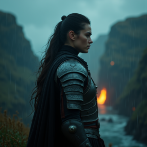 Dark Cinematic — Warrior In Intricately Detailed Armor Catching Cinematic #0312 (Krea)