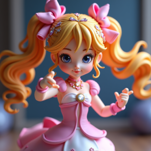 Fantasy Characters — Magical Girl Character With Flowing Ribbon-trimmed Character #0084 (Ideogram)