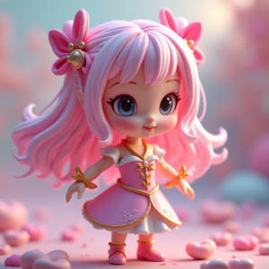 Fantasy Characters — Magical Girl Character With Flowing Ribbon-trimmed Character #0192 (Ideogram)