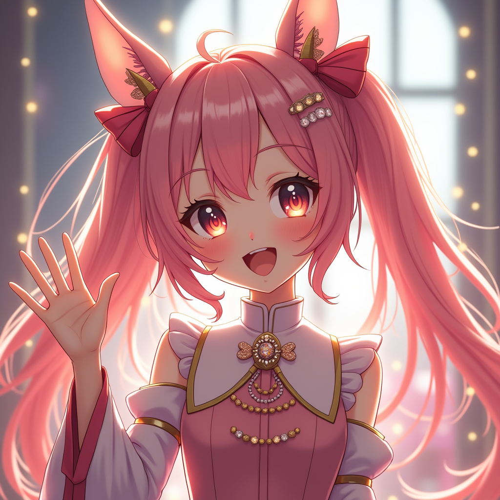 Fantasy Characters — Magical Girl Character With Flowing Ribbon-trimmed Character #0251 (Recraft)