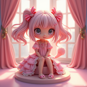 Fantasy Characters — Magical Girl Character With Flowing Ribbon-trimmed Character #0257 (Stable Diffusion)