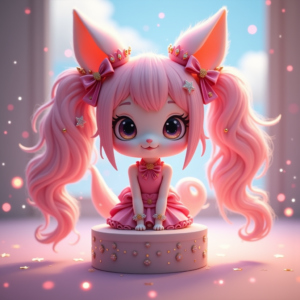 Fantasy Characters — Magical Girl Character With Flowing Ribbon-trimmed Character #0329 (Stable Diffusion)