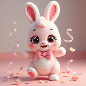 Fantasy Characters — Round-eyed Pastel Bunny Plush Character With Character #0069 (ChatGPT)
