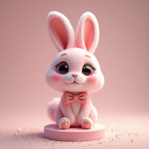 Fantasy Characters — Round-eyed Pastel Bunny Plush Character With Character #0326 (Seedream)