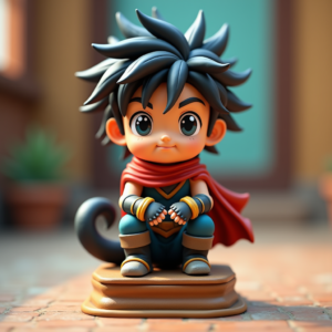 Fantasy Characters — Spiky-haired Anime Hero In A Battle-worn Character #0020 (Gemini)