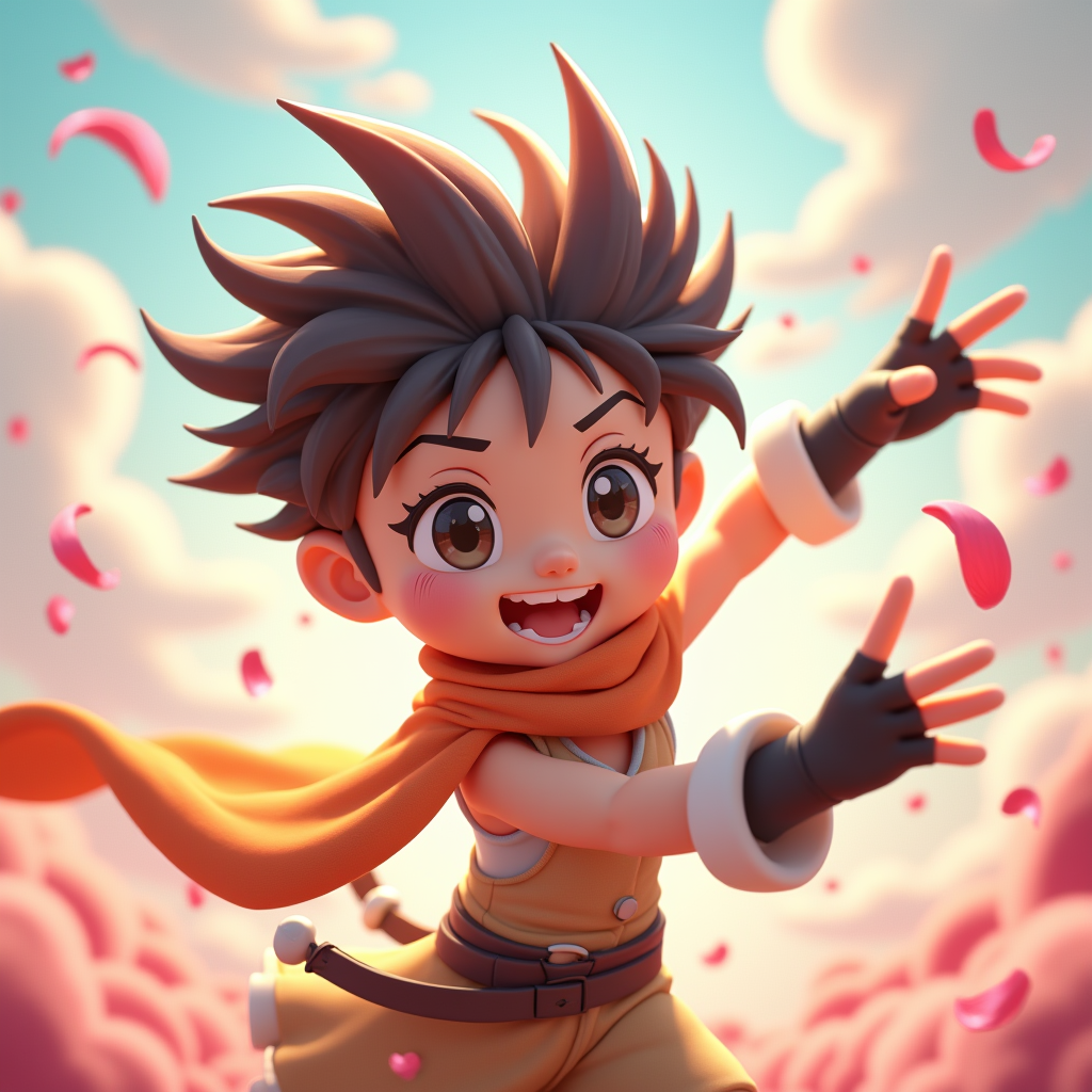 Fantasy Characters — Spiky-haired Anime Hero In A Battle-worn Character #0212 (Gemini)