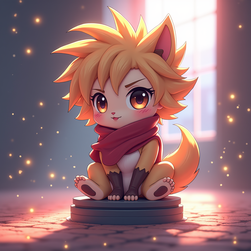 Fantasy Characters — Spiky-haired Anime Hero In A Battle-worn Character #0325 (Leonardo)
