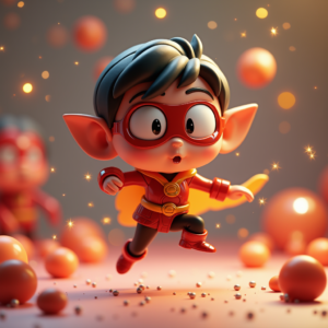 Fantasy Characters — Stylized 3D-render Mascot With Glossy Vinyl-toy Character #0004 (Midjourney)
