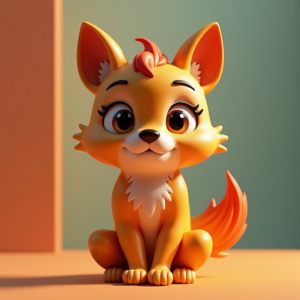 Fantasy Characters — Stylized 3D-render Mascot With Glossy Vinyl-toy Character #0022 (Firefly)