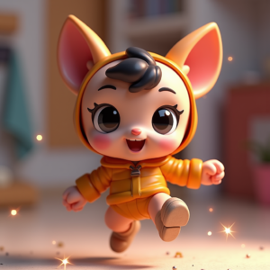 Fantasy Characters — Stylized 3D-render Mascot With Glossy Vinyl-toy Character #0076 (Midjourney)