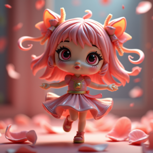 Fantasy Characters — Stylized 3D-render Mascot With Glossy Vinyl-toy Character #0106 (Firefly)