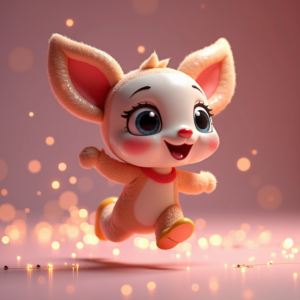 Fantasy Characters — Stylized 3D-render Mascot With Glossy Vinyl-toy Character #0112 (Midjourney)