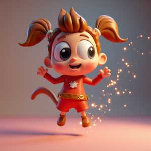 Fantasy Characters — Stylized 3D-render Mascot With Glossy Vinyl-toy Character #0148 (Midjourney)