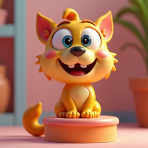 Fantasy Characters — Stylized 3D-render Mascot With Glossy Vinyl-toy Character #0255 (Dreamina)