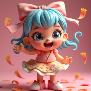 Fantasy Characters — Stylized 3D-render Mascot With Glossy Vinyl-toy Character #0267 (Dreamina)