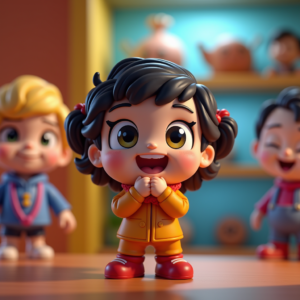 Fantasy Characters — Stylized 3D-render Mascot With Glossy Vinyl-toy Character #0297 (ChatGPT)
