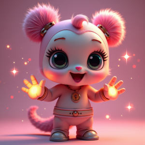 Fantasy Characters — Stylized 3D-render Mascot With Glossy Vinyl-toy Character #0315 (Dreamina)