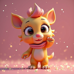 Fantasy Characters — Stylized 3D-render Mascot With Glossy Vinyl-toy Character #0321 (ChatGPT)