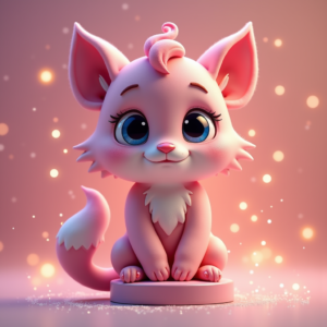 Fantasy Characters — Stylized 3D-render Mascot With Glossy Vinyl-toy Character #0327 (Dreamina)
