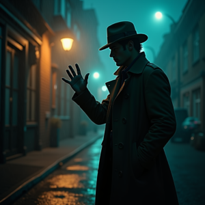 Fantasy — Detective In A Rain-damp Trench Coat Cinematic #0065 (Recraft)