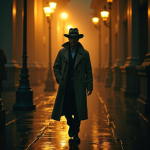 Fantasy — Detective In A Rain-damp Trench Coat Cinematic #0095 (Stable Diffusion)