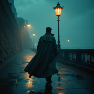 Fantasy — Detective In A Rain-damp Trench Coat Cinematic #0143 (Stable Diffusion)