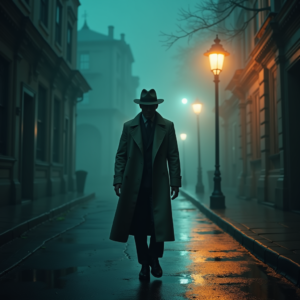 Fantasy — Detective In A Rain-damp Trench Coat Cinematic #0197 (Recraft)