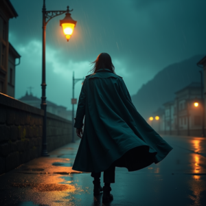 Fantasy — Detective In A Rain-damp Trench Coat Cinematic #0346 (Midjourney)