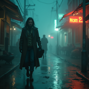 Fantasy — Lone Traveler In A Weathered Long Cinematic #0013 (Krea)