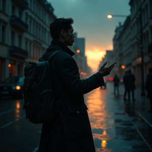 Fantasy — Lone Traveler In A Weathered Long Cinematic #0061 (Krea)
