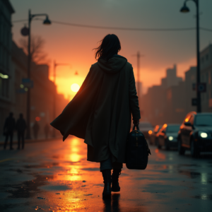 Fantasy — Lone Traveler In A Weathered Long Cinematic #0067 (Leonardo)