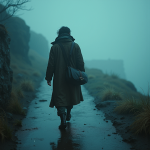Fantasy — Lone Traveler In A Weathered Long Cinematic #0121 (Krea)